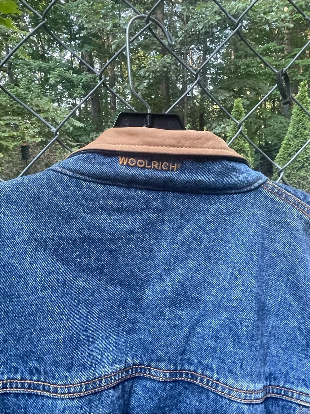 Vintage Woolrich Denim Blanket Lined Jacket Size Large